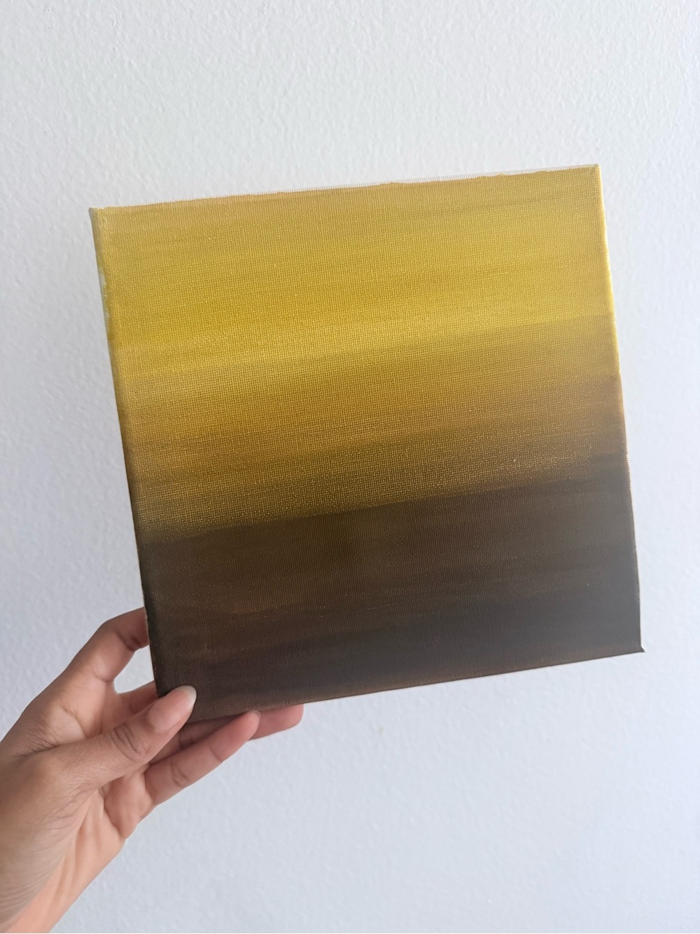 Abstract Gradient Wall Art in Yellow and Brown by